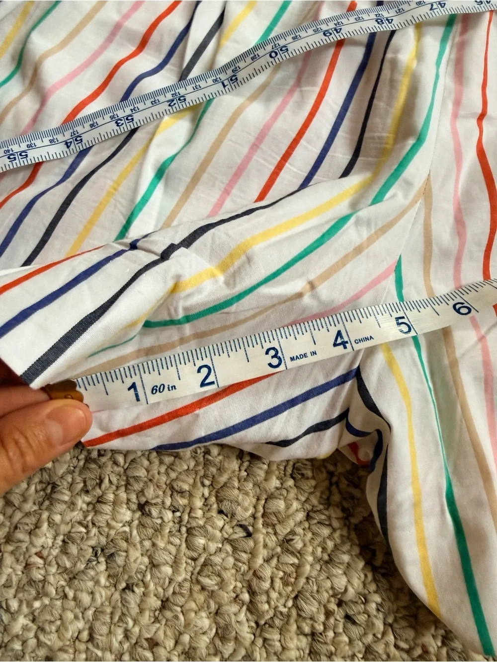 J.Crew Multicolor Stripe Tie Waist Shorts | Size 12 Cotton